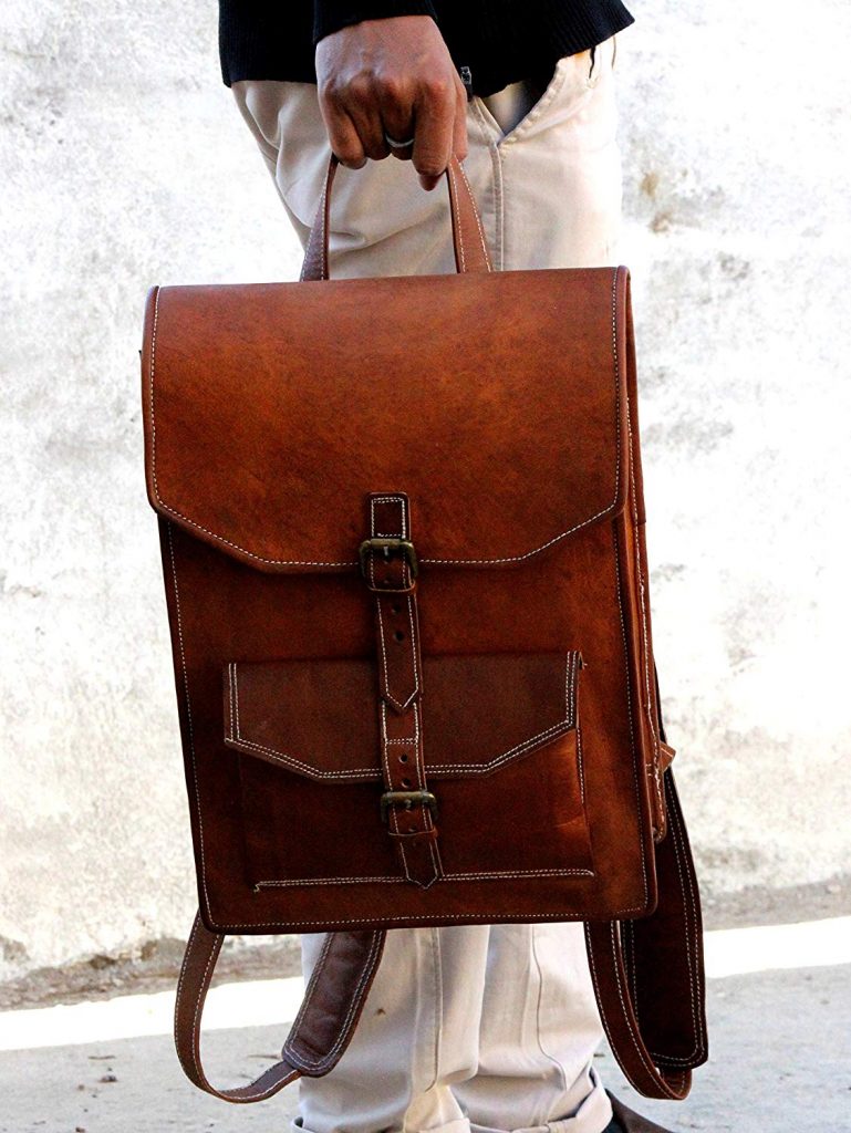 leather backpack